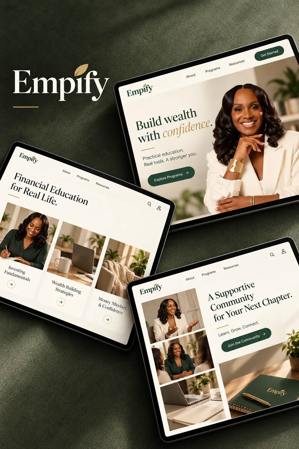 Empify financial education website presentation